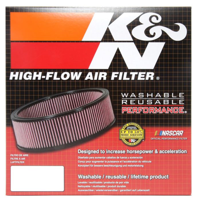 K&N E-3530 Round Air Filter for 9"OD, 8"ID, 2-7/8"H