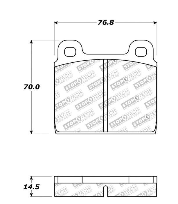 StopTech Street Touring 75-95 Alfa Romeo 2000 Spider/Graduate/Veloce Front Brake Pads 308.0045