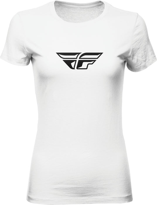 Fly Racing Women's F-Wing T-Shirt (Medium) (White)