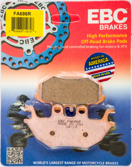 EBC FA686R R Series Sintered Disc Brake Pad - 1x1x1