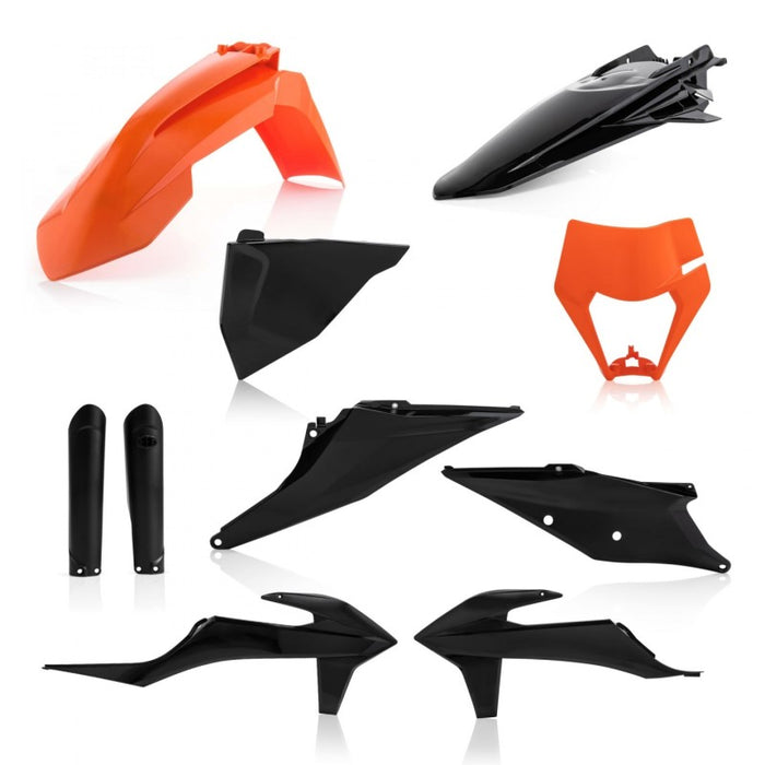 Acerbis 2791545225 Full Plastic Kit - Orange/Black 16