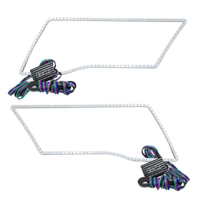 Oracle Compatible with Dodge Ram Sport 09-18 LED Headlight Halo Kit ColorSHIFT w/ Simple Controller SEE WARRANTY 2250-504