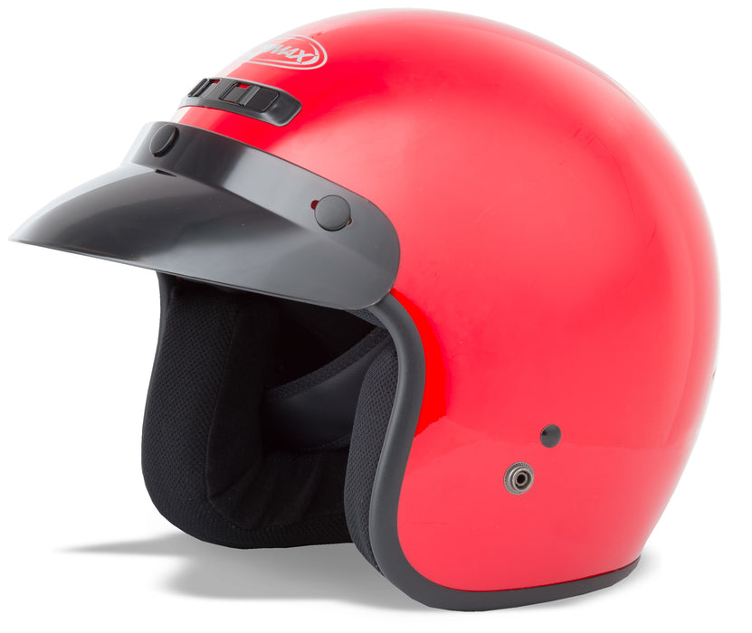 Gmax Gm-2 Open-Face Helmet Red Lg G102036