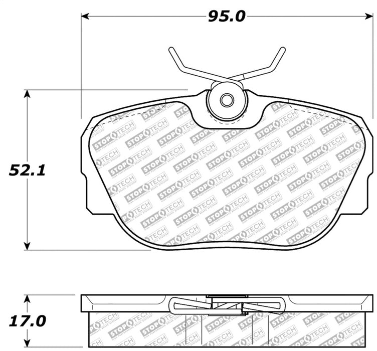 StopTech 87-93 Saab 900 Street Select Brake Pads Front Rear 305.0493