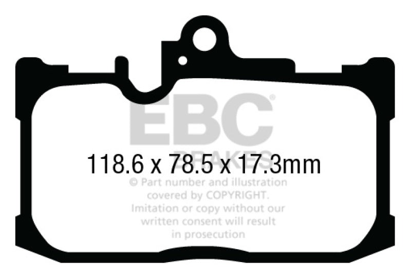 EBC 13+ Lexus GS350 3.5 F-Sport RWD Ultimax2 Front Brake Pads UD1686