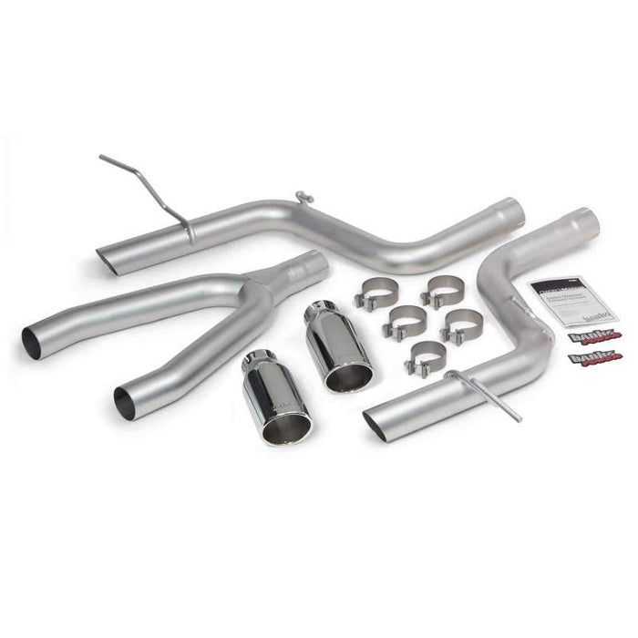 Banks Power 14 compatible with Jeep Grand Cherokee 3.0L Diesel Monster Exhaust Sys SS Single Exhaust w/ Chrome Tip 51364