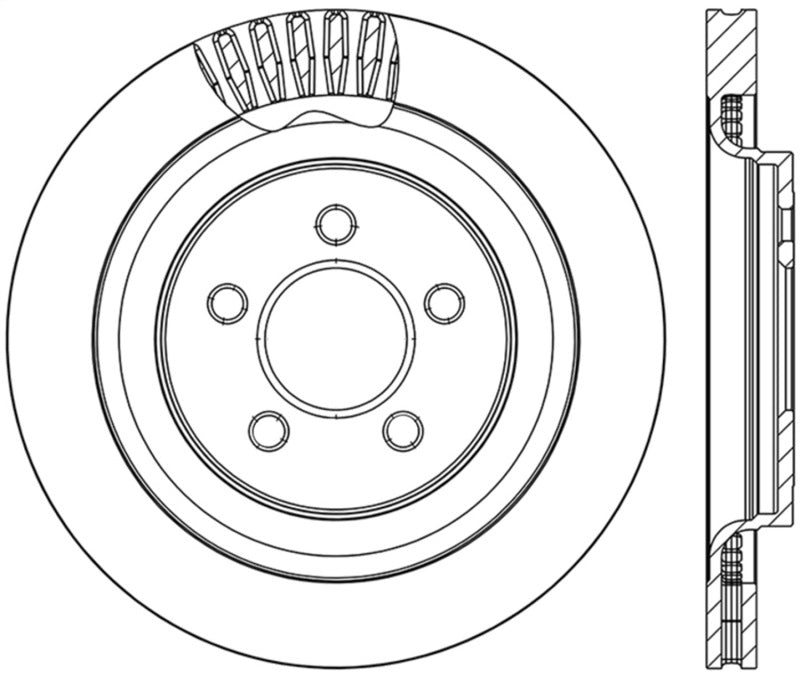 StopTech Cross Drilled Sport Brake Rotor 2015 Ford Mustang Rear Right 128.61109R