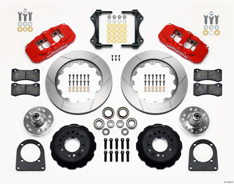 Wilwood AERO6 Front Hub Kit 14.00in Red TCI-IFS 71-78 (Pinto Based) 140-13226-R