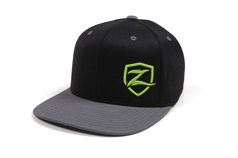 ZONE Black Flatbill Hat Snapback U9135