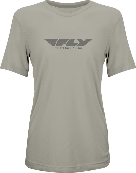 Fly Racing 356-0101L Women's Fly Origin Corp Tee Stone Heather Lg