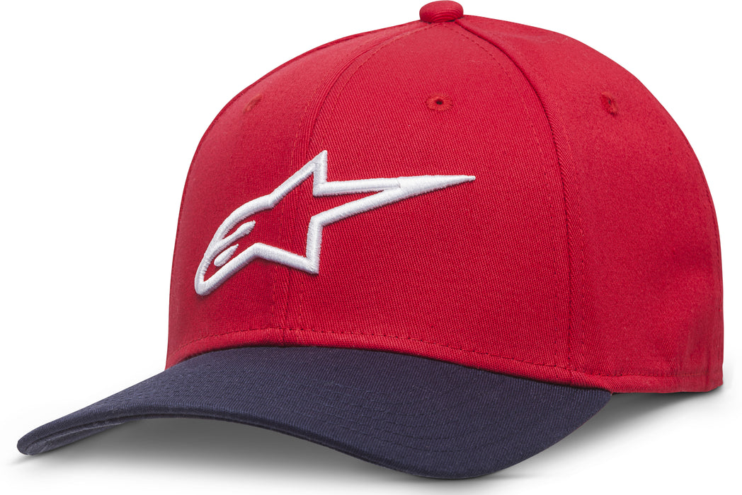 Alpinestars Standard Curve Hat Red/Navy Sm/Md, Multi, one_Size