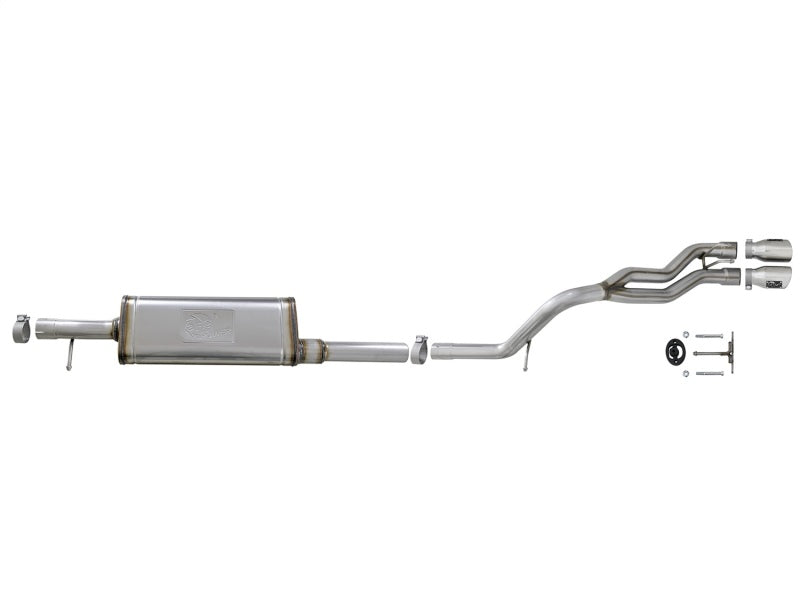 aFe Rebel Series 2.5in SS Cat-Back Exhaust w/ Polished Tip 07-18 compatible with Jeep Wrangler (JK) V6 3.6/3.8L 4dr 49-48054-P