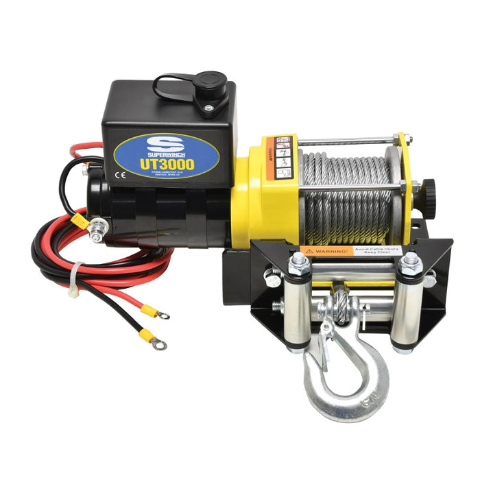 Superwinch 3000 LBS 12V DC 3/16in x 40ft Steel Rope UT3000 Winch 1331200