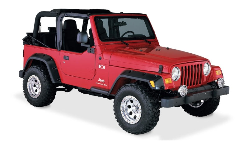 Bushwacker 97-06 compatible with Jeep TJ Pocket Style Flares 4pc Black 10917-07