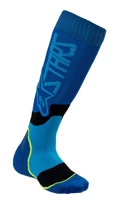 Alpinestars 4701920-707-S Mx Plus-2 Socks Blue/Cyan Small