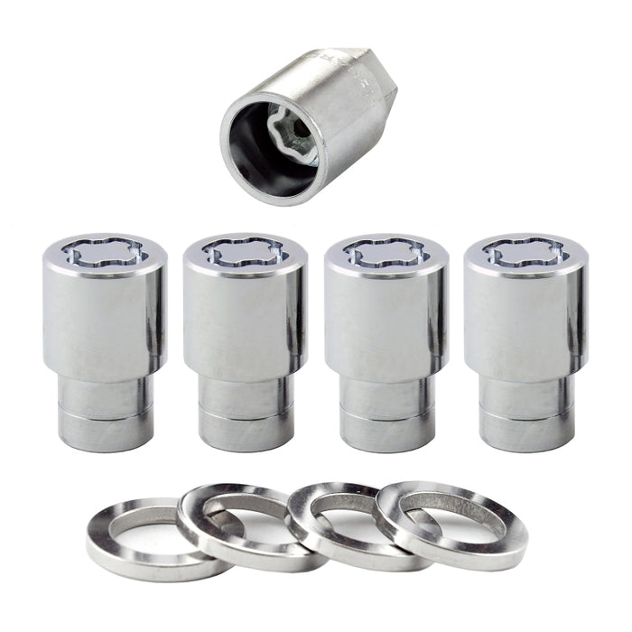 McGard Wheel Lock Nut Set 4pk. (Reg. Shank Seat) 7/16-20 / 13/16 Hex / 1.38in. Length Chrome 21122