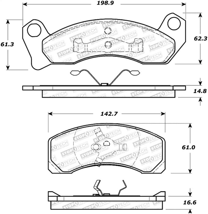 StopTech Street Brake Pads 308.02