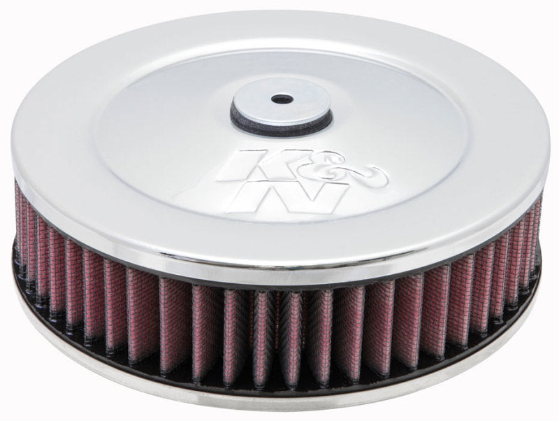 KN 2-5/8in Flange 7in Diameter 3in Height Round Air Filter Assembly w/ Vent