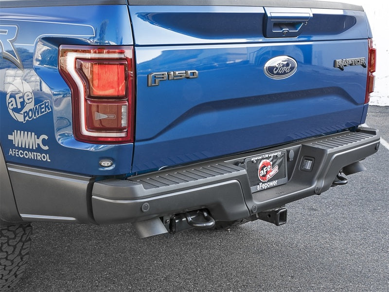 aFe MACH Force-Xp Cat-Back Exhaust w/Dual Hi-Tuck Tips Black 17-18 Ford F-150 Raptor V6-3.5L (tt) 49-33095-B