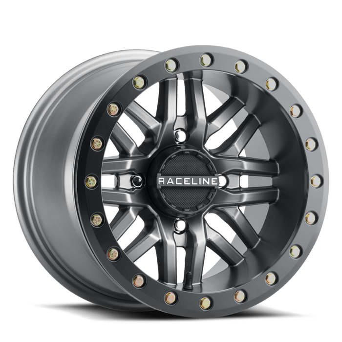 Raceline Ryno Beadlock Wheels Gunmetal 4/156 14X7 5+2 A91G-47056-52