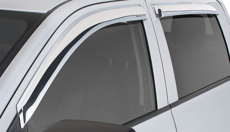 Stampede Tape-Onz Chrome Sidewind Window Deflectors, 4-Piece Set For 2019 Silverado & Sierra 1500 Double Cab 6010-8