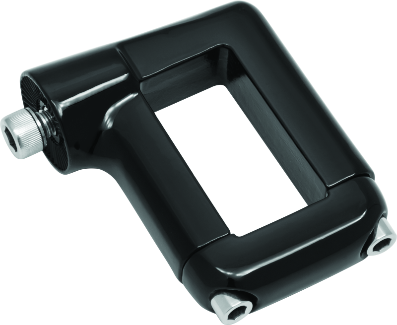 Kuryakyn Motorcycle Accessory: Side Mount License Plate Holder Clamp For 2006-17 Harley-Davidson Dyna Motorcycles, Gloss Black 3118