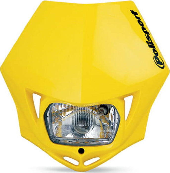 Polisport Mmx Headlight Yellow Motorcycle Fits Suzuki Universal Head Light New 8663500004