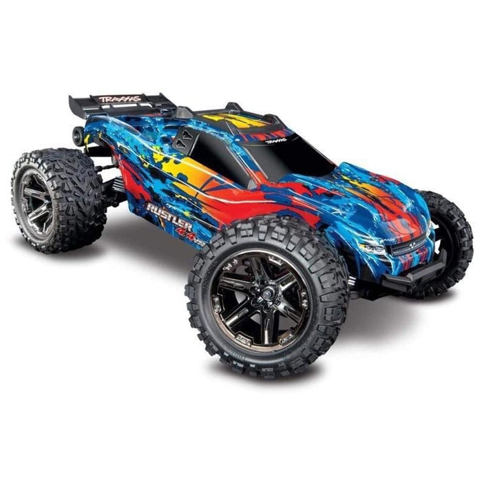 Traxxas T1X-670764RED Rustler 4 x 4 VXL 1 by 10 Scale Stadium Truck with TQi Link Enabled 2.4GHz Radio System, Red