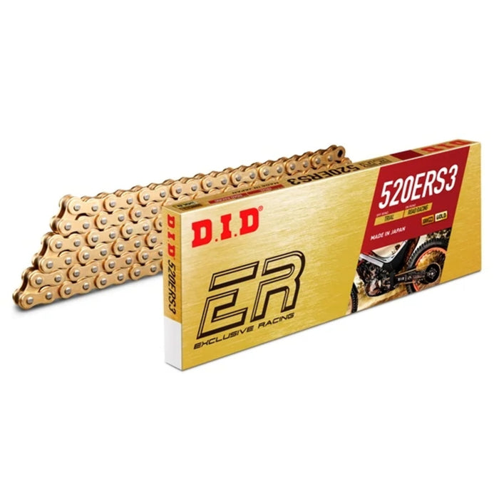 D.I.D. Did 520 Ers3 Series Trials Chain 120 Links Gold With Clip Master Link 520ERS3120RB