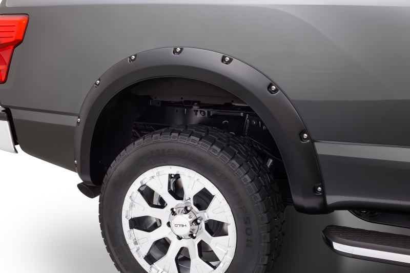 Bushwacker 16-18 Compatible with Nissan Titan XD Pocket Style Flares 2pc 78.0in Bed Black 70018-02