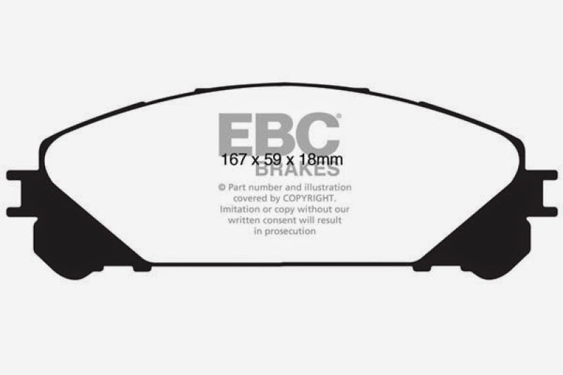 EBC 15+ Lexus NX200t 2.0 Turbo Greenstuff Front Brake Pads DP21837