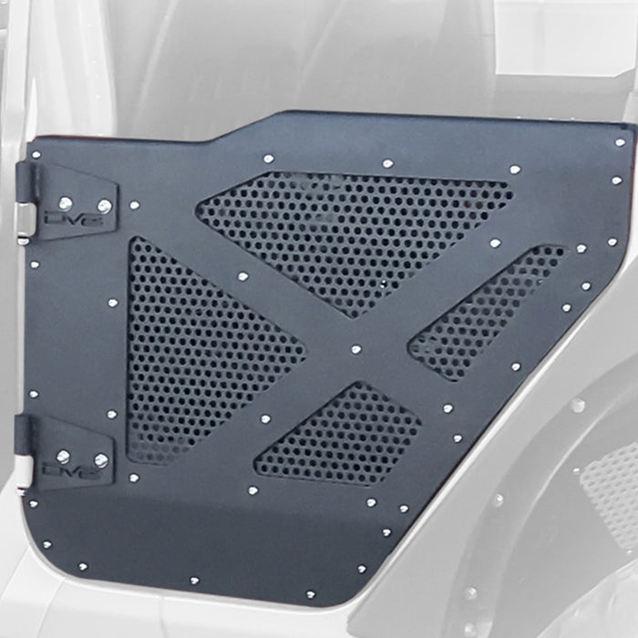 DV8 18-22 compatible with Jeep 4 Door JL/JT Aluminum Half Doors with Perforated Mesh Front HDJL-01F