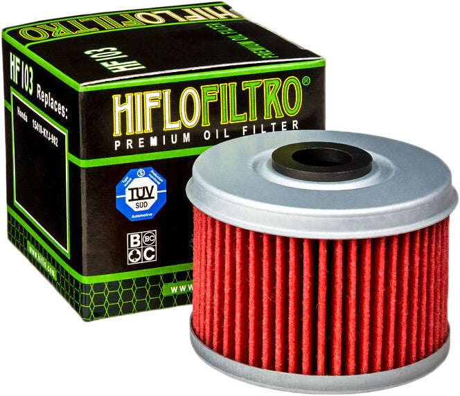 Hiflofiltro HF103 Premium Oil Filter, black