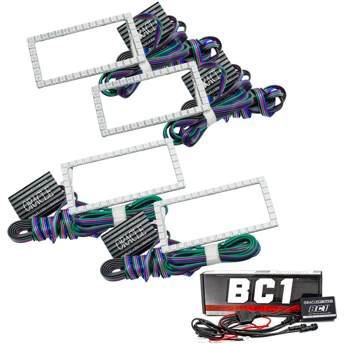 Oracle 15-17 Ford F150 Quad Beam Projector Led Halo Kit Colorshift-Bc1 CNTLR