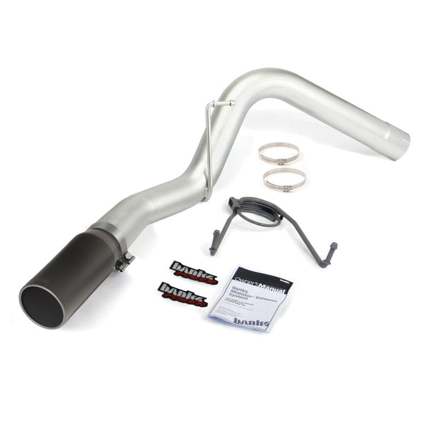 Banks Power 07-12 Compatible with Dodge 6.7L SCLB-Mega Cab-SB Monster Exhaust Sys SS Single Exhaust w/ Black Tip 49764-B