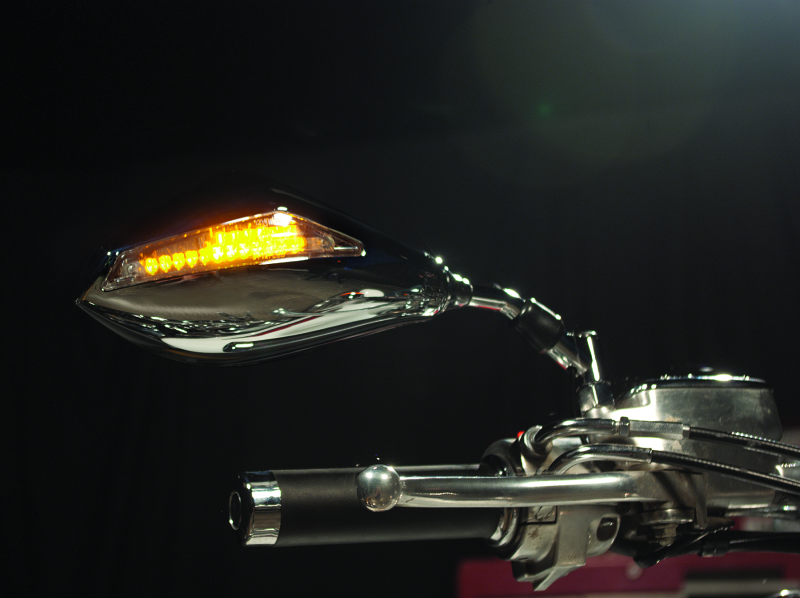 Bikemaster Mirror Set With Led Turn Signals JY127 LED CHR