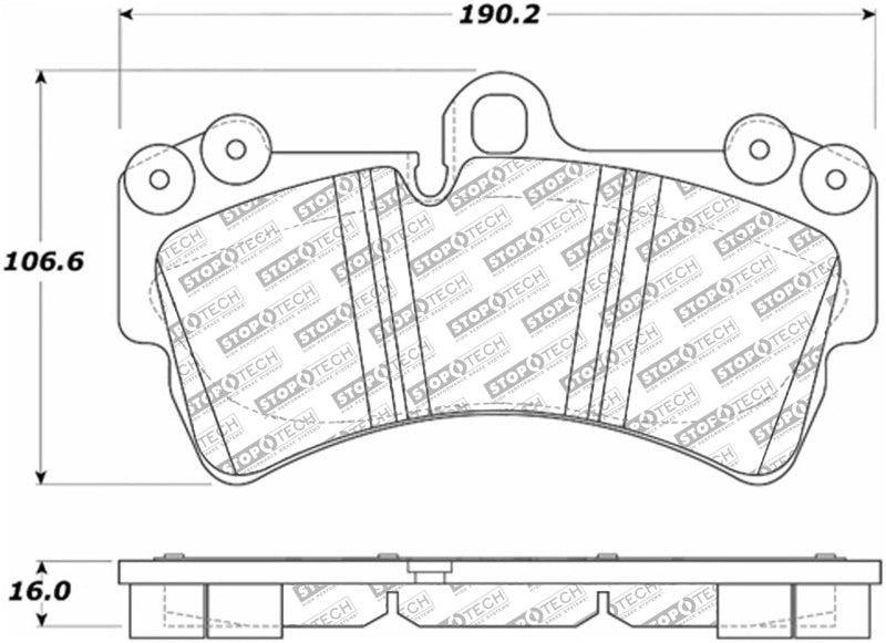 StopTech 07-15 Audi Q7 Street Select Front Brake Pads 305.0977