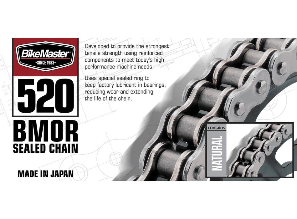 BikeMaster 520BMOR-120/GG 520 BMOR Series Chain - 120 Links - Gold