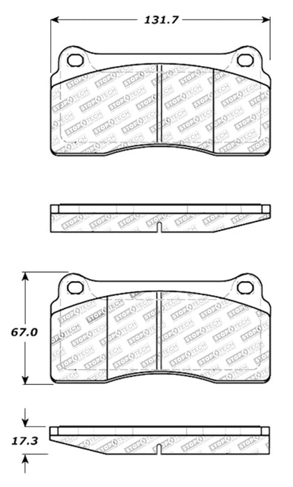 StopTech Street Touring 88-92 Ferrari F40 / 94-97 F50 Front & Rear Brake Pads 308.081