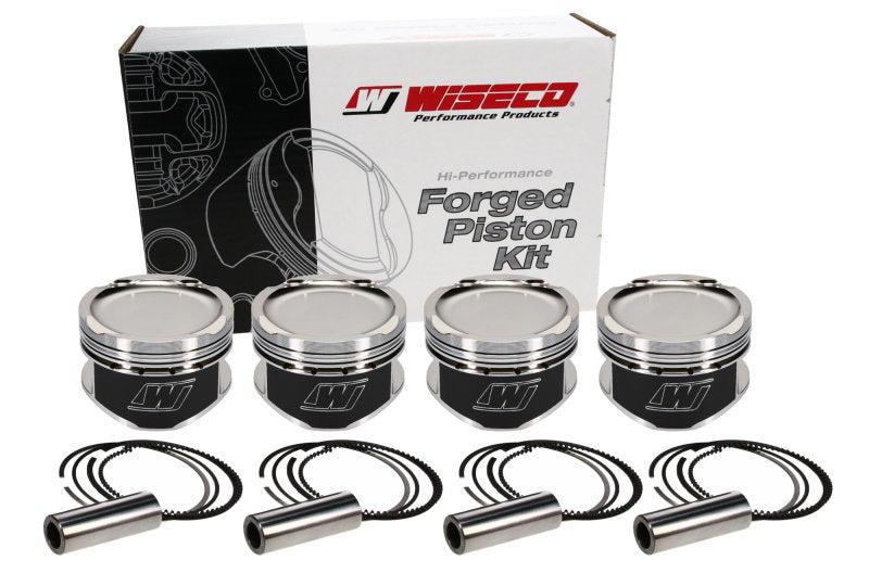 Wiseco Compatible with Nissan QR25DE Sentra 2.5L 16V 89.00mm Bore Standard Size -1.8 Dome Dish 10.36 CR Piston Set K671M8900AP