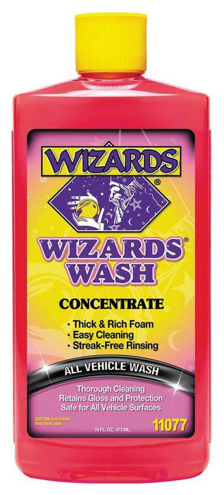 Wizards Car Wash - Super Concentrated Car Wash Soap - No Salt Biodegradable Car Wash Soap With Thick Foam - Exterior Care Products For Marine Use - Foam Cannon Soap For Car Washing Supplies - 16 oz