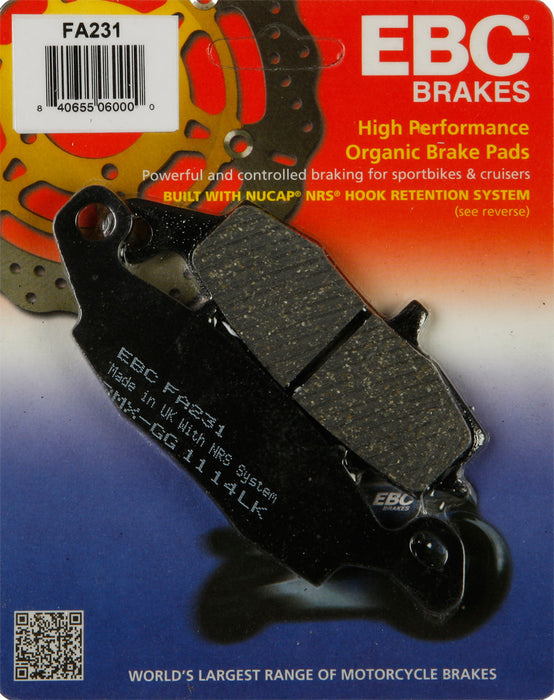 EBC Brakes Organic Front Brake Pads Compatible for Suzuki C50 Boulevard 2005-2015