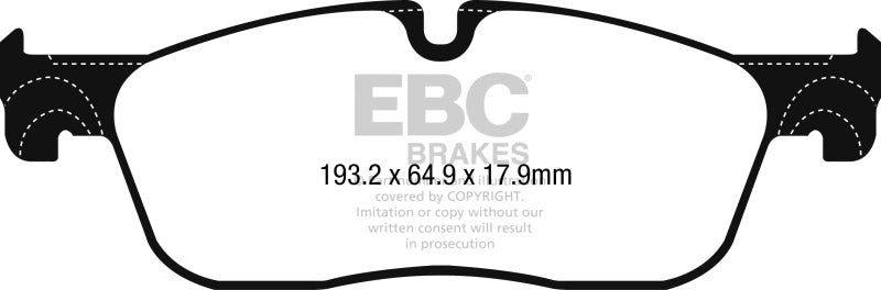 EBC 2017+ Jaguar F-Pace Ultimax2 Front Brake Pads UD18381