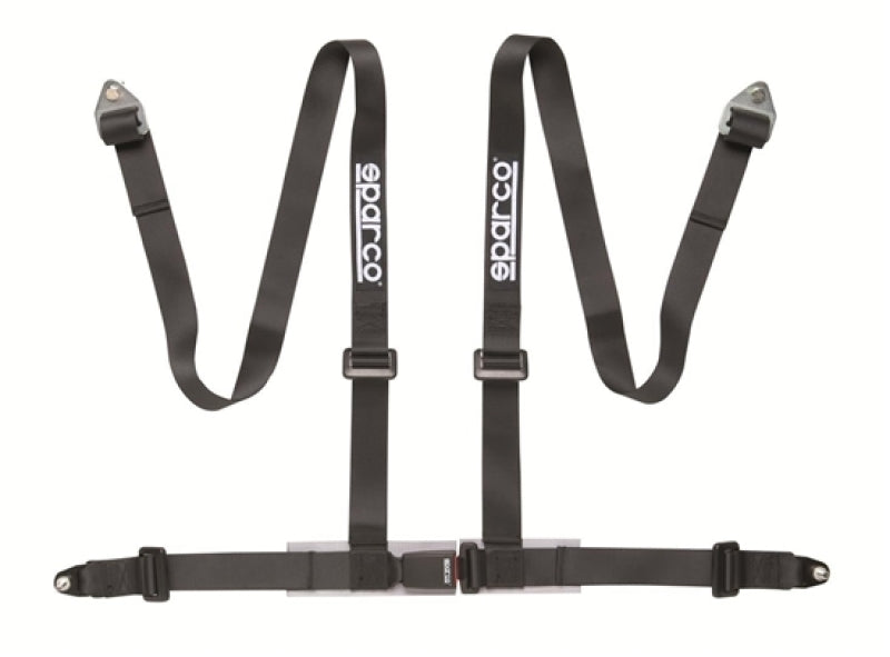 Sparco Racing Seat Belt Safety Harness Street Tuner Black 2-Inch 4-Point Bolt-In 04604BV1NR