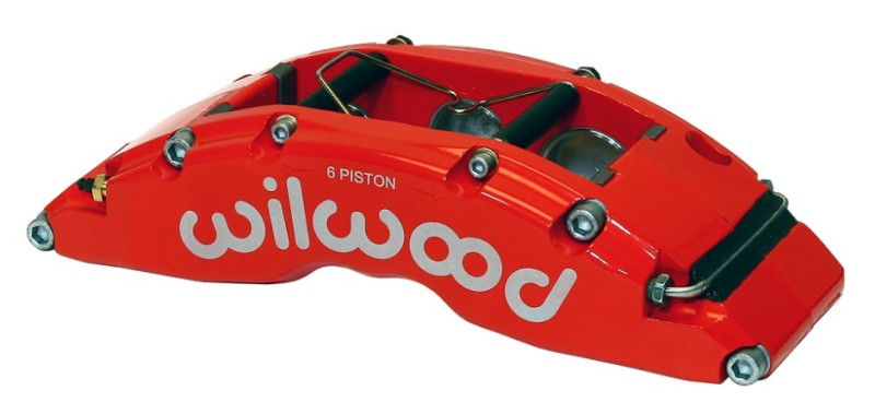 Wilwood Caliper-TC6R-Red 1.88/1.62/1.62in Pistons 1.38in Disc 120-14319-RSR