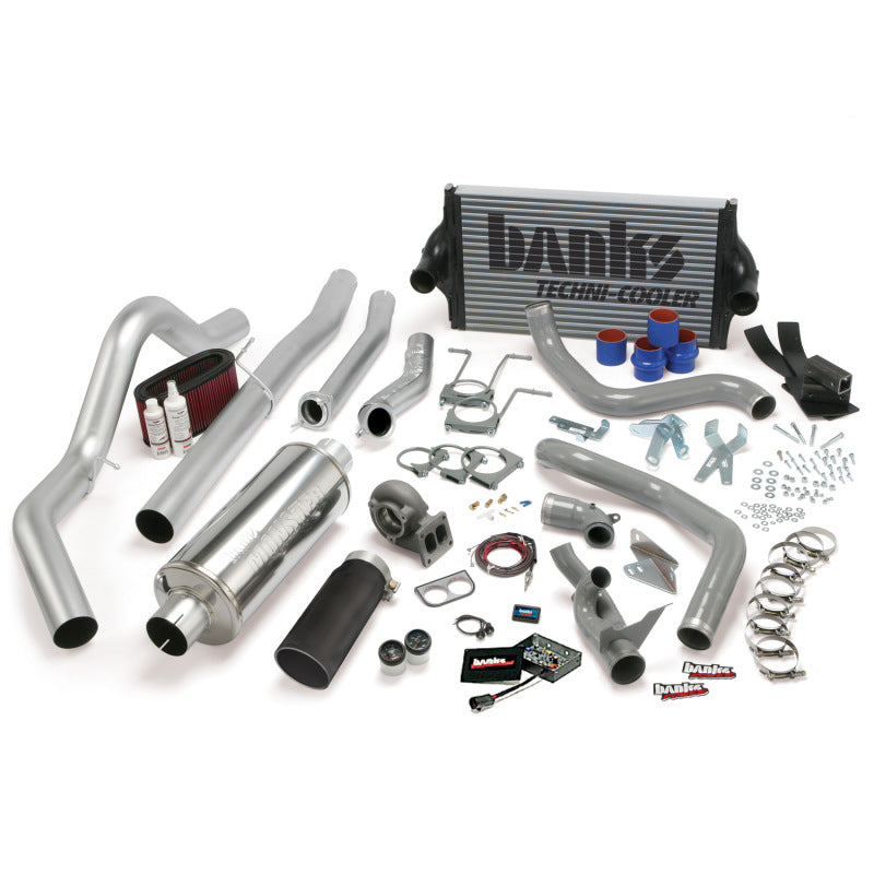 Banks Power 94-97 Ford 7.3L CCLB Auto PowerPack System SS Single Exhaust w/ Black Tip 46356-B