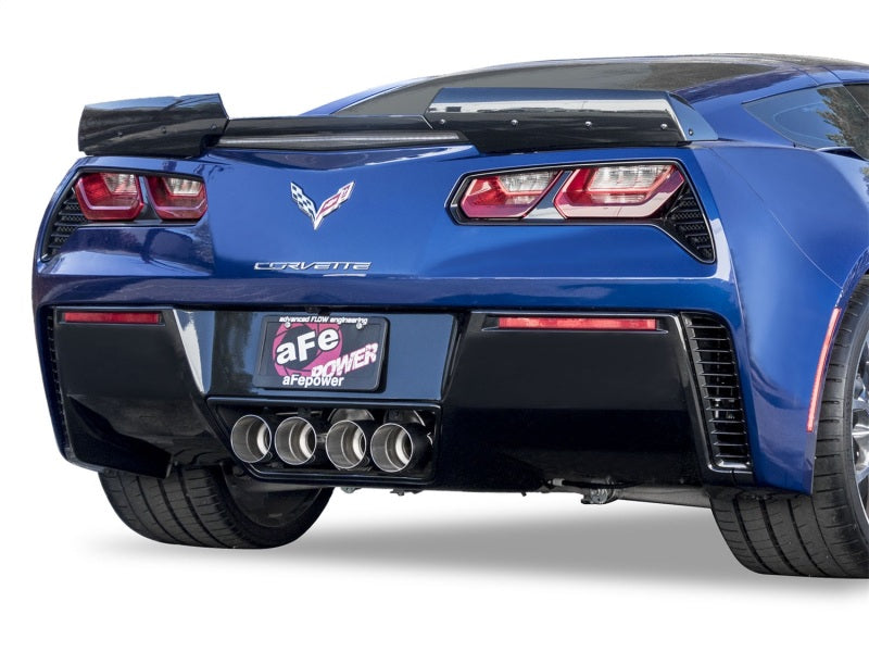 aFe MACHForce XP 3in-2 1/2in Axle Back 304SS Exhaust w/ Polished Tips 15-17 Chevy Corvette Z06 49-34082-P