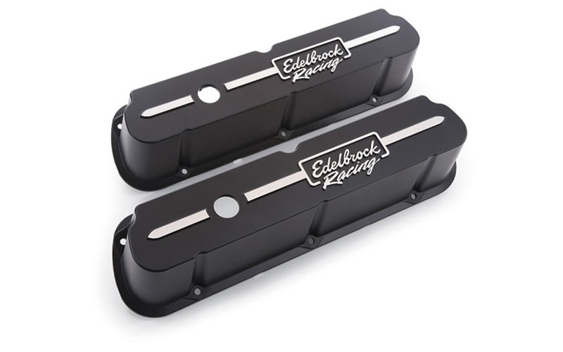 Edelbrock Valve Cover Racing Series Ford 289-302-351W CI V8 Tall Black 41653