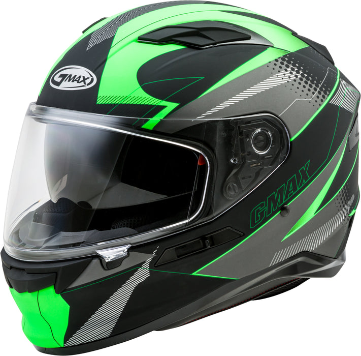 Gmax Ff-98 Full-Face Apex Helmet Matte Black/Neon Green Lg G1981676
