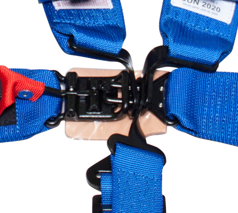 NRG SFI 16.1 5PT 3in. Padded Seat Belt Harness / Latch Link Blue SBH-5PCBL-620